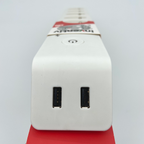 Rallonge - INVENTIV 6 Prises 2P+T + 2 USB avec Parasurtenseur Blanc